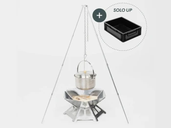 BOXIO FIRE BUNDLE - Zestaw misy ogniskowej z grillem w Euroboxie