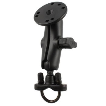 RAM® Uchwyt kierownicy U-Bolt z podwójną kulką i okrągłą płytką - rozmiar B, średni