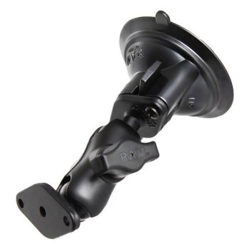 Podwójny uchwyt kulowy RAM® Twist-Lock™ z przyssawką - krótki