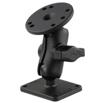 RAM® Double Ball Mount z okrągłą płytką i płytką 2" x 2,5".