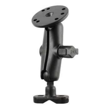 RAM® Kierownica U-Bolt Double Ball Mount z okrągłą płytką i bez osprzętu