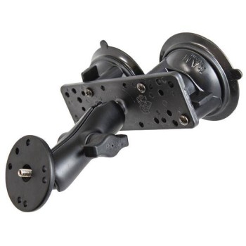 Podwójny uchwyt ssący RAM® Twist-Lock™ z adapterem z gwintem zewnętrznym 1/4"-20