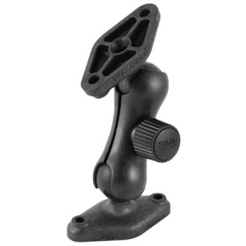 RAM® Low Profile Composite Double Ball Mount z dwiema płytkami diamentowymi