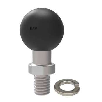 Adapter kulowy RAM® z trzpieniem gwintowanym 3/8"-16 i podkładką zabezpieczającą - rozmiar B