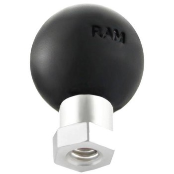 Adapter kulowy RAM® z otworem gwintowanym 1/4" - 20" i słupkiem sześciokątnym - rozmiar B