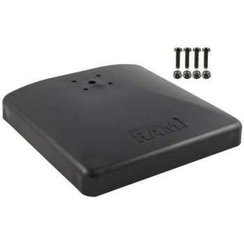 RAM® Weighted Composite Square Platform Platform Base ze wzorem otworów AMPS