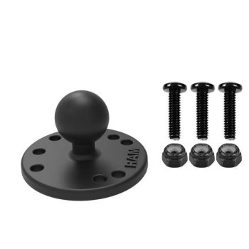 Okrągła płytka RAM® z kulką i elementami mocującymi do Garmin Striker + More