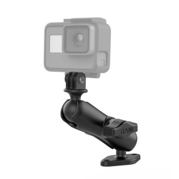 RAM® Double Ball Diamond Plate Mount z adapterem do kamery sportowej