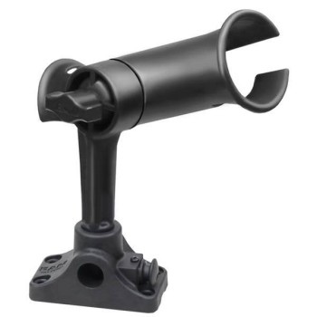 Uchwyt na wędkę RAM® Tube Jr.™ z przegrodą/płaską podstawą - słupek 4"