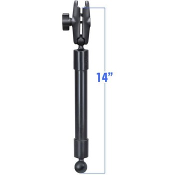 Przedłużenie rur PVC RAM® 14" z końcówkami kulowymi i ramieniem z podwójnym gniazdem